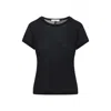 Co Black Fitted Tton T-shirt In Blue
