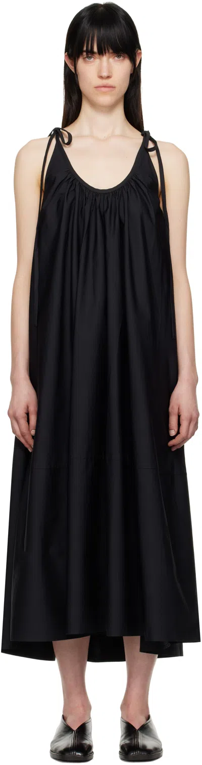 Co Black Gathered Halter Maxi Dress In 001 Black
