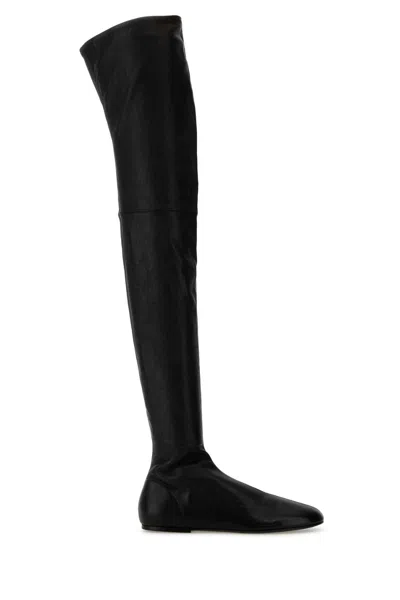 CO CO BLACK LEATHER BOOTS