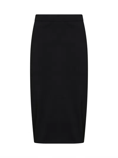 Co Black Stretch Knit Straight Pencil Skirt