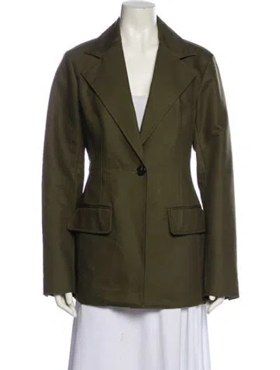 Pre-owned Co Blazer In Green