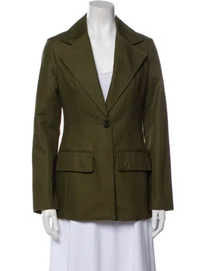 Pre-owned Co Blazer In Green