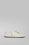 Co Bow-detailed Leather Flats In Ivory