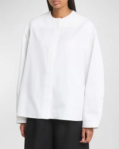 Co Boxy Button-down Shirt In Optic White