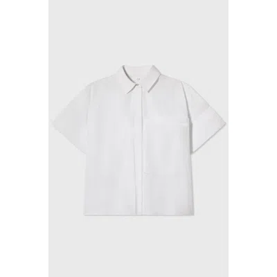 Co Boxy Short Sleeve Shirt In White