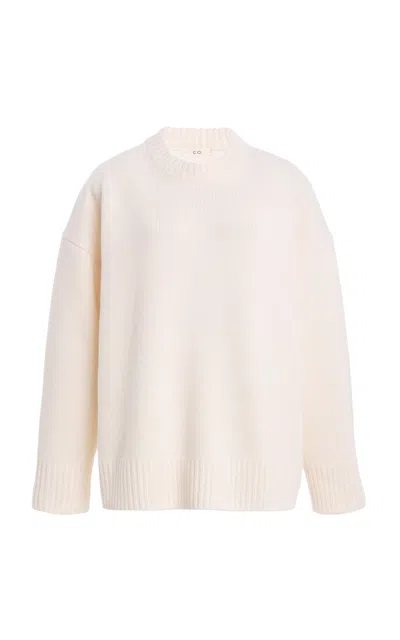 Co Boyfriend Wool Cashmere Sweater In Neutral