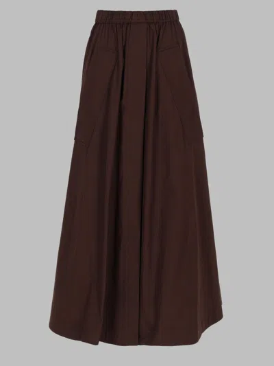 Co Midi Skirt Side Pockets Detail In Brown