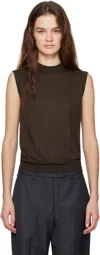 Co Brown Fine Cashmere Shell Vest In 204 Cholate