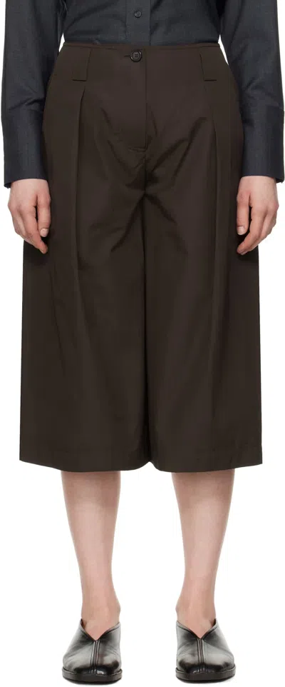 CO BROWN POPLIN CULOTTE TROUSERS