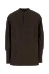 Co Brown Poplin Shirt In Cholate