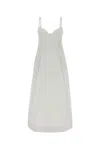 Co Poplin Midi Dress Spaghetti Strap Design In White
