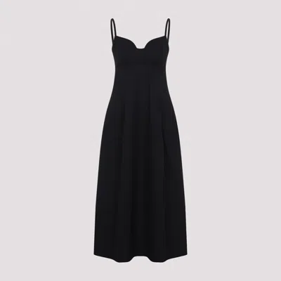 Co Bustier Cut Midi Dress In Black