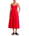 Co Bustier Midi Dress In Red