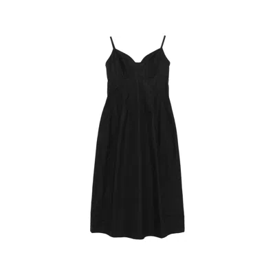 Co Bustier-cut Midi Dress In Black