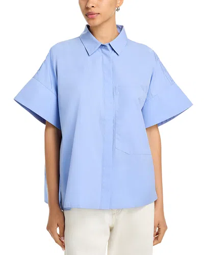 Co Button Front Shirt In Blue