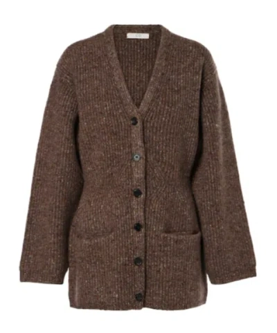 Co Button Sweater In Brown