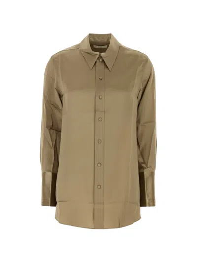 Co Button-fastening Shirt In Green