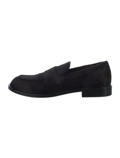 Pre-owned Co Calf Hair Loafers In Black