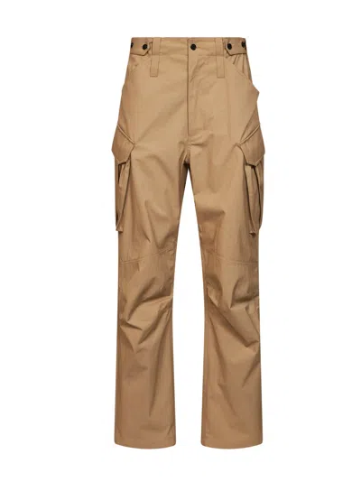 Co Camel Tton Twill Military Cargo Trousers In Brown