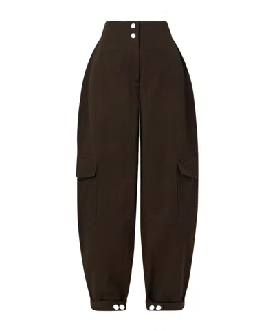 Co Tton-canvas Tapered Cargo Pants In Brown