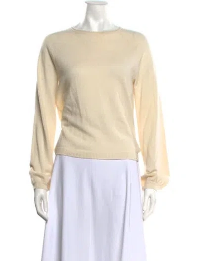 Pre-owned Co Cashmere Bateau Neckline Sweater In Neutrals