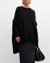 Co Black Cashmere Oversize Sweater In Black