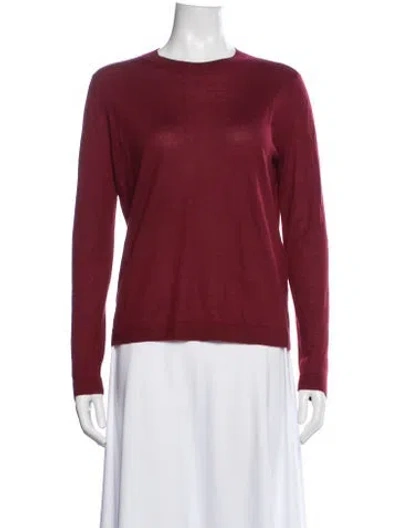 Pre-owned Co Cashmere Crew Neck Sweater In Red