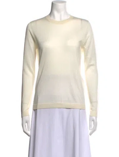 Pre-owned Co Cashmere Crew Neck Sweater In White