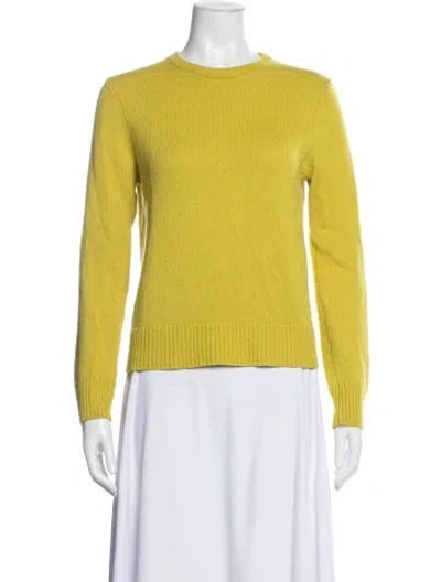 Pre-owned Co Cashmere Crew Neck Sweater In Yellow