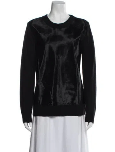 Pre-owned Co Cashmere Crew Neck Sweatshirt In Black