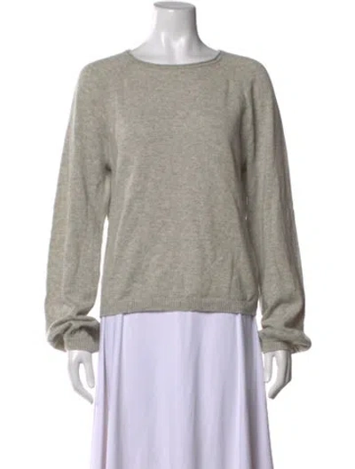 Pre-owned Co Cashmere Crew Neck Sweatshirt In White