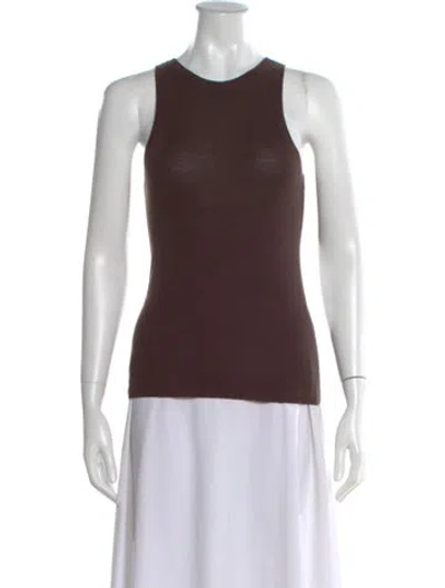 Pre-owned Co Cashmere Crew Neck Top In Brown