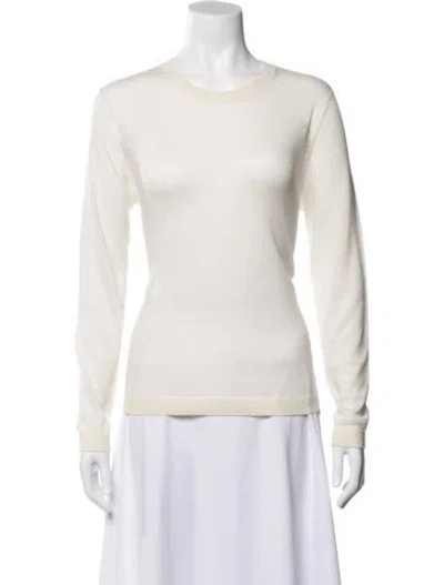 Pre-owned Co Cashmere Crew Neck Top In Neutral