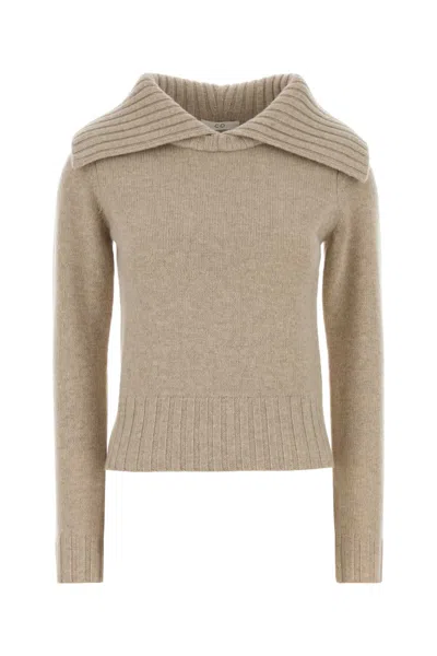 Co Cashmere Crewneck Sweater In Beige O Tan