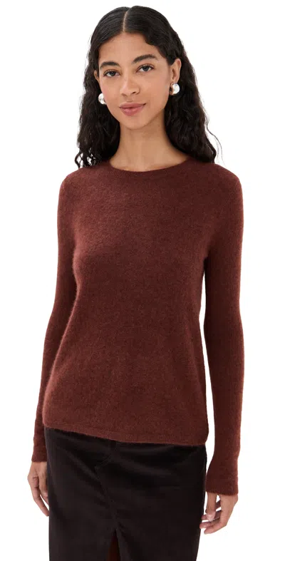 Co Cashmere Crewneck Sweater Brick In Brown