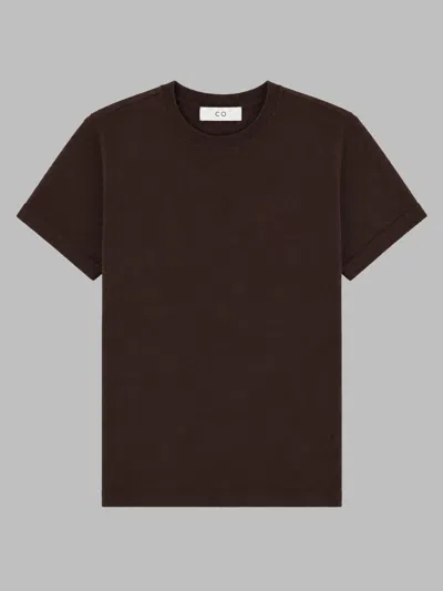 Co Cashmere Crewneck T-shirt In Brown