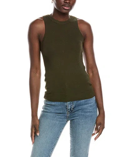Co Cashmere Knit Tank In Green