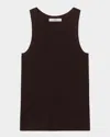 Co Cashmere Knit Tank Top In Cholate