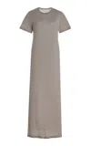 Co Cashmere Maxi T-shirt Dress In Grey