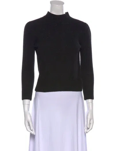 Pre-owned Co Cashmere Mock Neck Sweater In Black