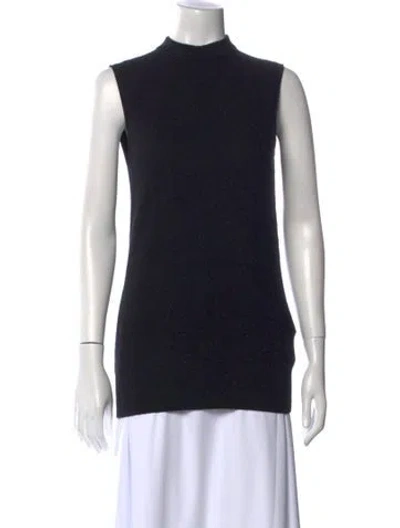 Pre-owned Co Cashmere Mock Neck Sweater In Black