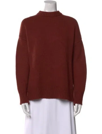 Pre-owned Co Cashmere Mock Neck Sweater In Brown
