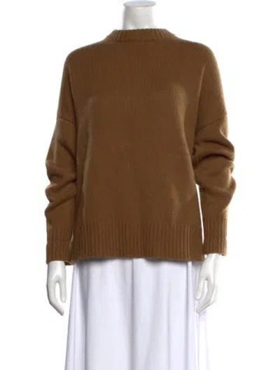 Pre-owned Co Cashmere Mock Neck Sweater In Brown