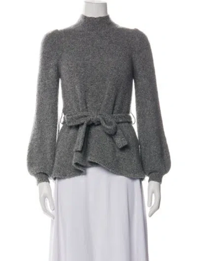 Pre-owned Co Cashmere Mock Neck Sweater In Grey