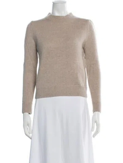 Pre-owned Co Cashmere Mock Neck Sweater In Neutrals