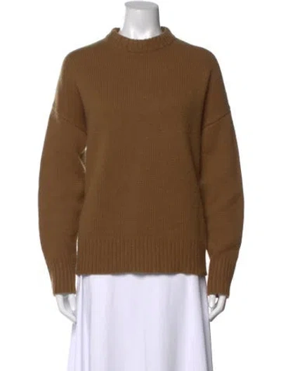 Pre-owned Co Cashmere Mock Neck Sweater In Yellow