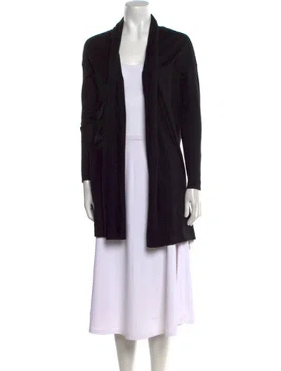 Pre-owned Co Cashmere Open Front Sweater In Black