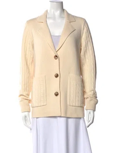 Pre-owned Co Cashmere Open Front Sweater In Neutral