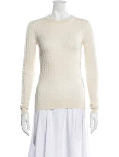 Pre-owned Co Cashmere Patterned Sweater In Neutral