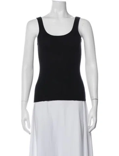 Pre-owned Co Cashmere Sop Neck Top In Black